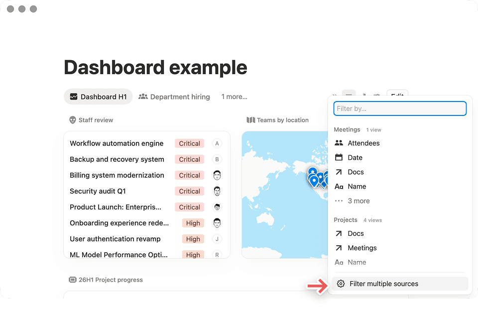 hc : global filters dashboard view