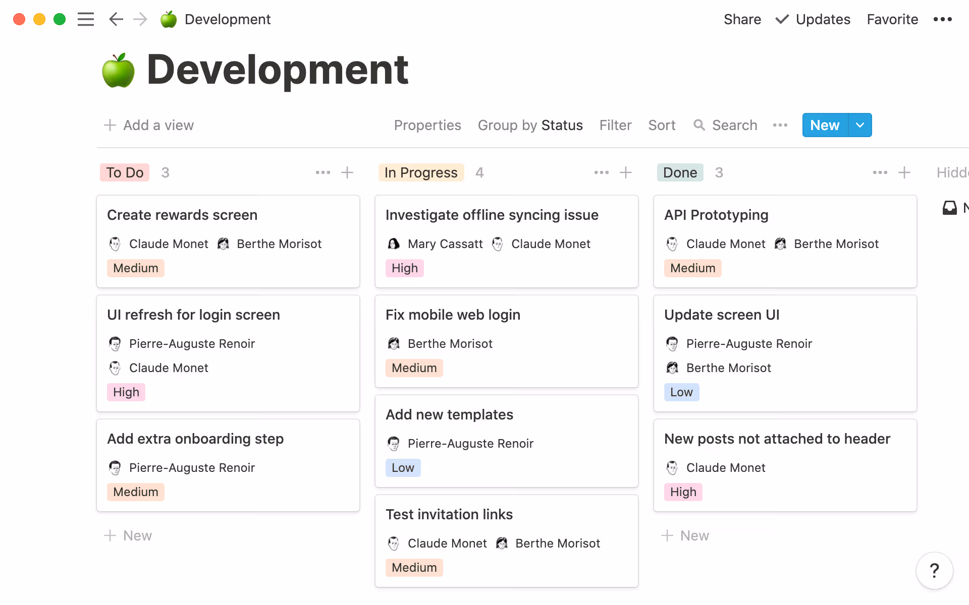 Organize engineering stories in an easy-to-use Kanban board.