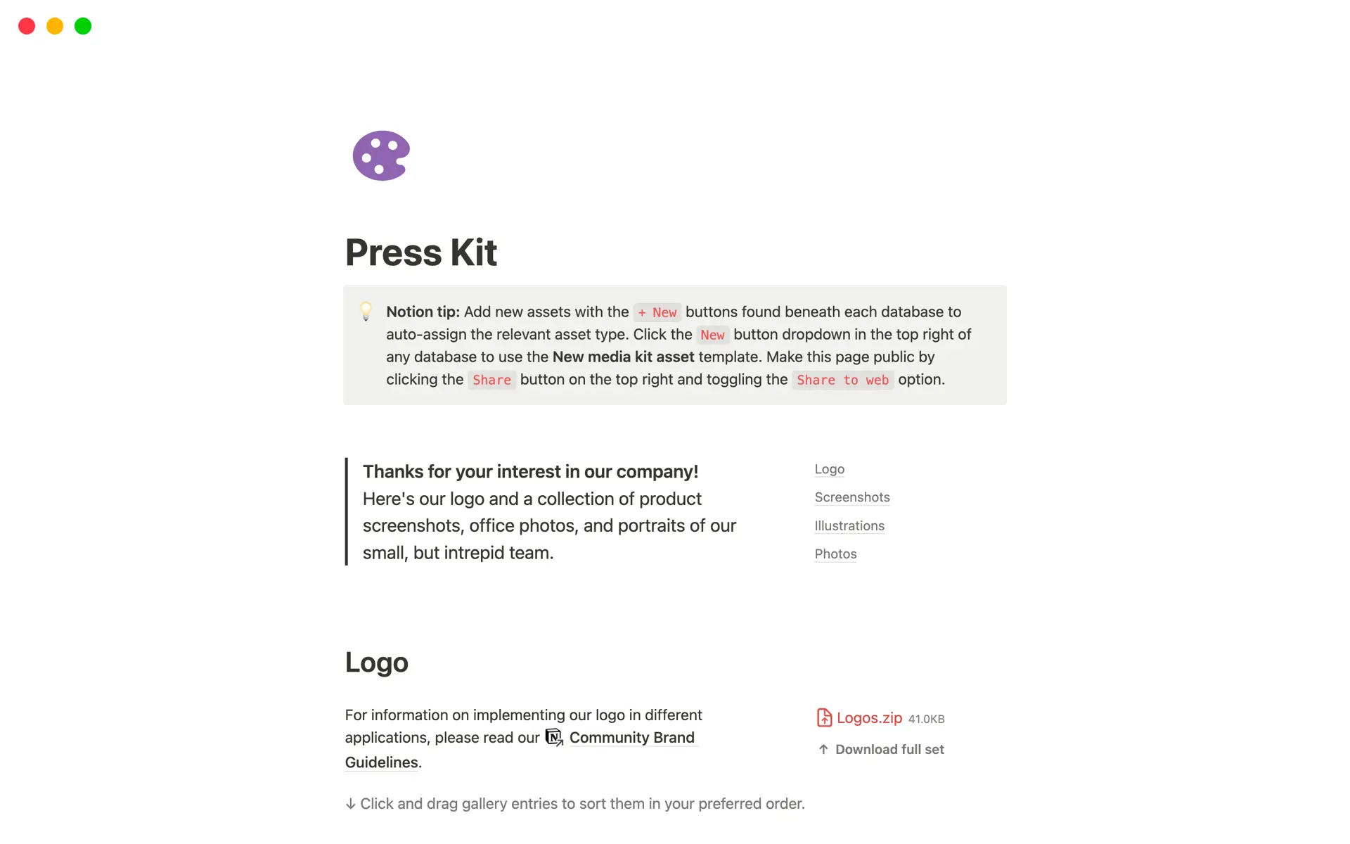 صورة لـ top-6-public-relations-kit-templates-in-notion